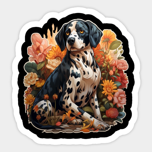 Dalmatian Floral Cottagecore Sticker by Paul Walls